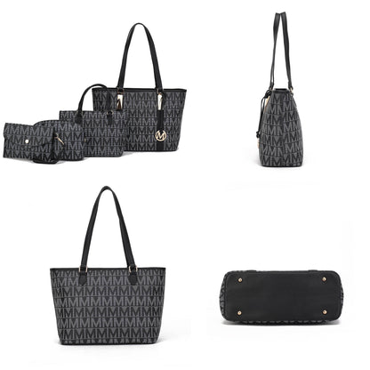 Arya Women'S Tote Bag, Small Tote Handbag, Pouch Purse & Wristlet Wallet, Signature Handbag 4 Pcs Set by Mia K
