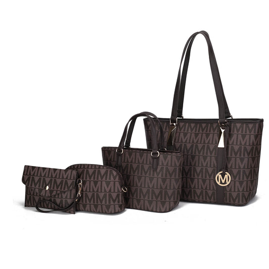 Arya Women'S Tote Bag, Small Tote Handbag, Pouch Purse & Wristlet Wallet, Signature Handbag 4 Pcs Set by Mia K