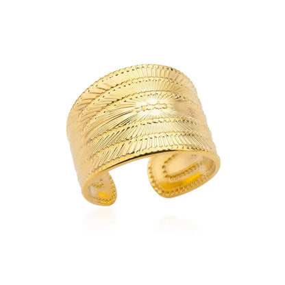 Stainless Steel Rings for Women Aesthetic Heart Gold Color Wedding Ring Vintage Waterproof Wedding Jewelry Prom Accessories Gift