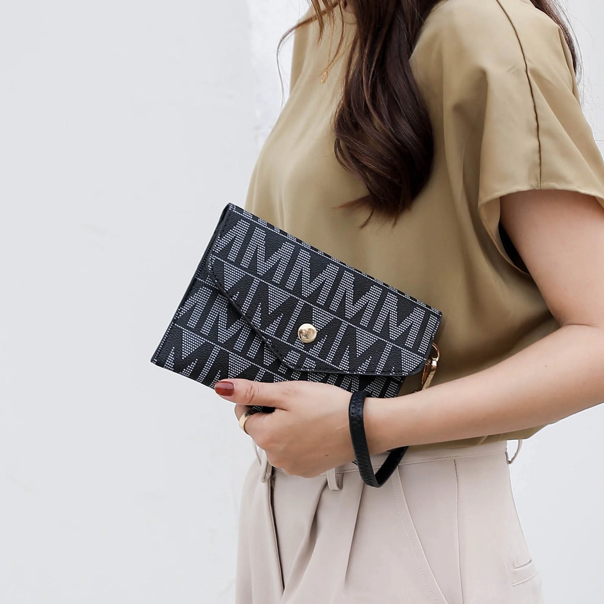 Lippa Women'S Tote Bag, Small Tote Handbag, Pouch Purse & Wristlet Wallet, Signature Handbag 4 Pcs Set by Mia K