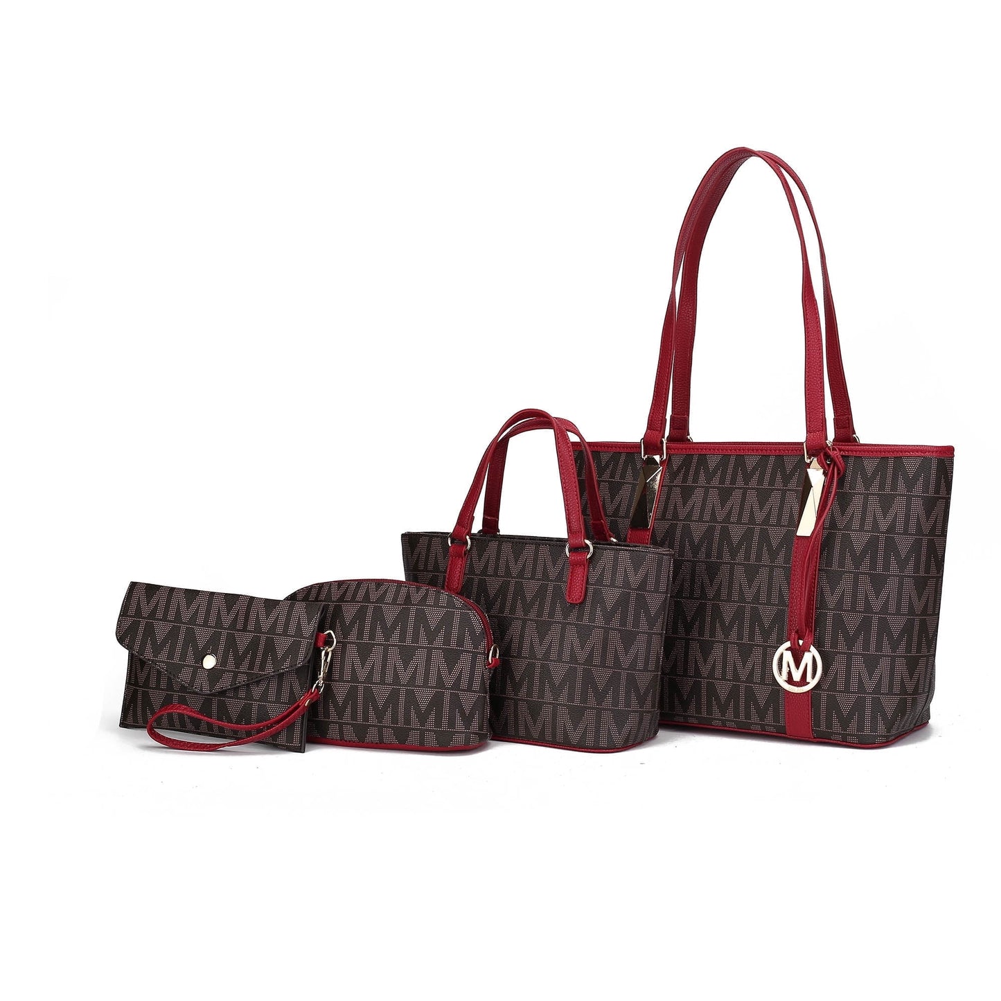 Lippa Women'S Tote Bag, Small Tote Handbag, Pouch Purse & Wristlet Wallet, Signature Handbag 4 Pcs Set by Mia K